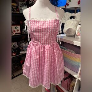 Forever 21 Pink Gingham Mini Dress NWT Size Medium
